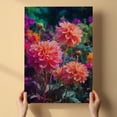thumbnail image 3 of Dahlia Flower Canvas Wall Art 8x12 inches - Vintage Botanical Dahlia Flower Canvas Artwork Rustic Floral Wall Decor for Home, 3 of 5
