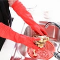 thumbnail image 6 of FCTTD Rubber Cleaning Gloves Kitchen Dishwashing Glove 1-Pairs,Waterproof Reuseable.(Medium), 6 of 6