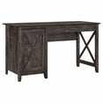 thumbnail image 1 of Atlin Designs Bureau d'Ordinateur en Bois Style Ferme avec Plateau pour Clavier Gris, 1 of 10
