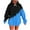 Blue, variant on cocolona Womens Oversized Hoodies Fall Winter Long Sleeve Hooded Sweatshirts Fashion Casual Color Block Pullover Tops with Pockets