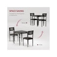 thumbnail image 4 of Home dining mesa set para 2 - 3 piece dining mesa y sillas set con spiral mesa legs para small spaces, kitchens, y apartments, 4 of 6