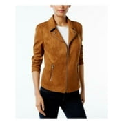 STYLE & COMPANY Womens Brown Pocketed Zippered Zip Up Jacket Petites PM