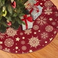 thumbnail image 3 of Red And Gold Christmas Tree Skirt 36" For Xmas Halloween New Year Ornaments Decoration Holiday Party Home Tree Mat Decor, 3 of 5