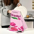 thumbnail image 6 of Kitchen Towels Mother's Day Tulip Pattern Cleaning Towel Absorbent Hand Towels Tea Towels for Home Restaurant Dish Clean 28" x 18", 1PC, 6 of 7