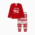 thumbnail image 5 of PatPat Toddler Christmas Pajamas Family Matching Holiday Sleepwear Red Reindeer Top and Pants Set with Socks Girls Pajamas Boys Pajamas 2 Years, 5 of 10