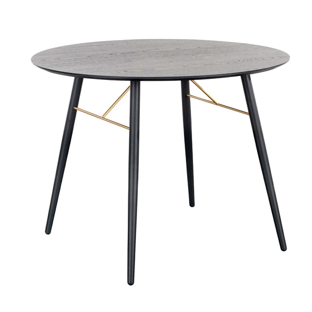 Mesa Comedor Redonda 100cm Mundo In Desayunador Moderno Onno Negro