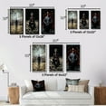 thumbnail image 4 of Designart "Money Skyline Man Looking at Floating Cash" Man Framed Wall Art Set Of 3 - Black Glam Frame Canvas Set For Living Room Decor, 4 of 6
