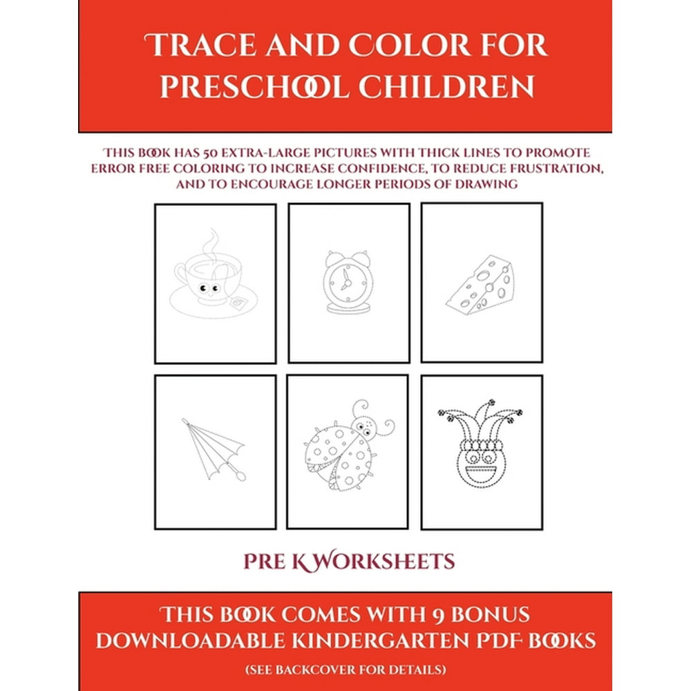pre k worksheets pre k worksheets trace and color for preschool