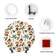 thumbnail image 4 of Daiia Monkeys Swinging from Palms Printed Pattern Ceramic Plate Dinner Plates Bone China Decorative Plates with Display Stand Art Ceramic Ornaments for Wall Hanging Decoration-10in, 4 of 6