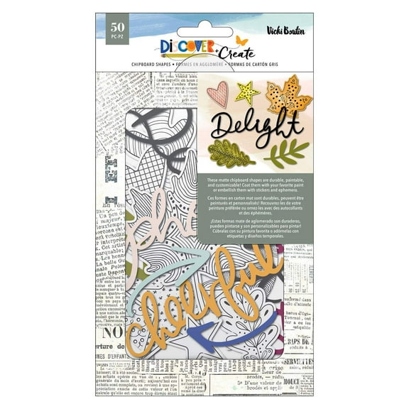Vicki Boutin Discover Create Mixed Chipboard-50/Pkg