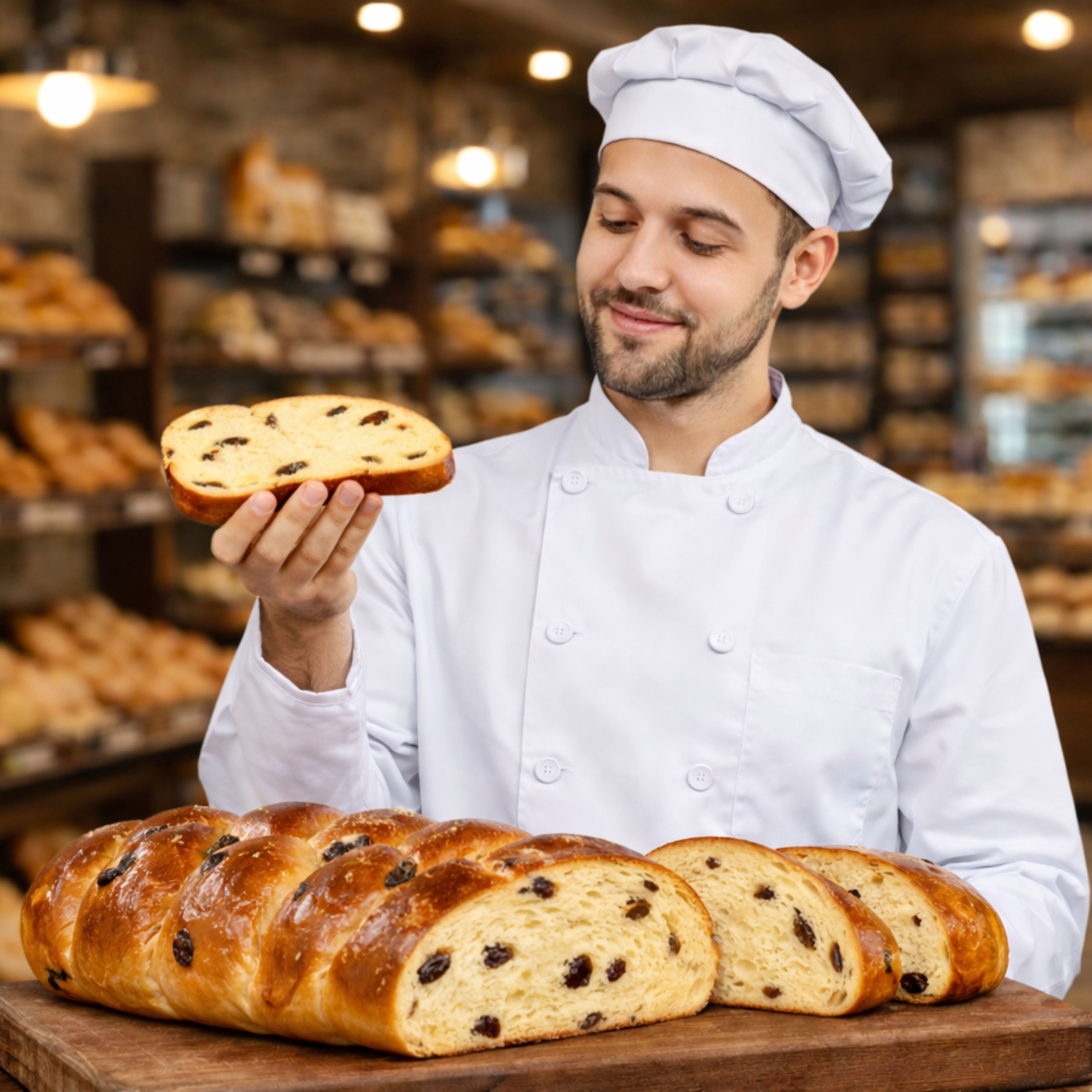 Stern's Bakery Kosher Fresh Raisin Challah Bread 16 Ounce - Traditional Raisin Bread for your Holiday or Shabbat Table ( 2 Braided Raisin Challah Per Pack ) (Braided Raisin Bread)