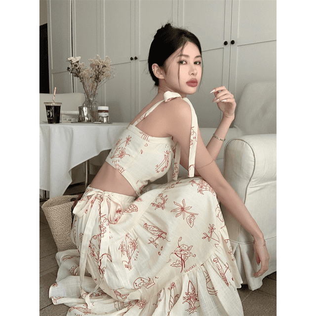 Une Robe en Lin pour Filles pour Femmes 2024 Nouvelle Mode Décontractée Sans Manches Unie Débardeur Robe d'Été Chic Vintage Plissée Ample Robe Maxi