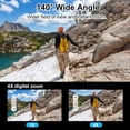 thumbnail image 4 of OEKE 4K Action Camera, 30M Waterproof Vlogging Camcorder with Mounting Accessories Kit, Classic Black, 4 of 9