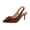 Brown, variant on Womens Sling Back Kitten Heels Low Dress Shoes Pointed Closed Toe Pumps Retro Office Sandals