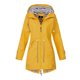 thumbnail image 3 of 1 unidad de abrigo impermeable para exteriores para mujer, chaqueta impermeable con cremallera larga para otoño e invierno, chaqueta impermeable para mujer, cazadora con capucha, prendas de vestir, 3 of 4