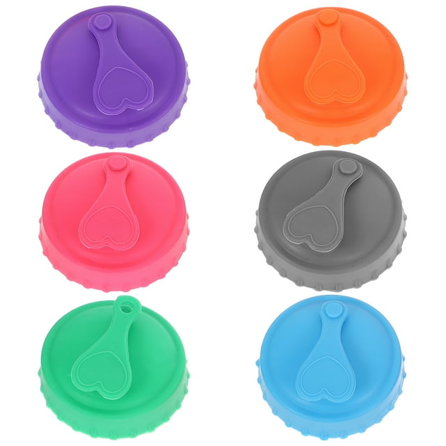 GOOHOCHY 6 tapas de silicona reutilizables para latas de refresco, a prueba de fugas, aptas para alimentos, para cerveza, jugos y bebidas.