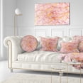 thumbnail image 3 of Designart Mystic Pink Fractal Veins - Abstract Throw Pillow - 12x20, 3 of 5