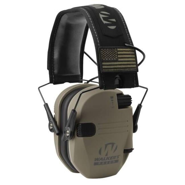 Walkers Razor Slim Electronic Hearing Protection Muffs with Sound Amplification and Suppression and Shooting Glasses Bundle Choose Your Color