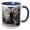 Blue/White, variant on 3drose, Theodore Roosevelt Speaks 1903 on the Campain Trail in New Castle Wyoming, 11oz Two-tone Black Mug