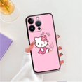 thumbnail image 2 of Phone Case for iPhone 11 14 12 13 Pro Max 7 8 XR X XS 6 6S Plus MINI Silicone Capa Hello Kitty Pink Color Style ZR, 2 of 7