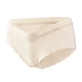 thumbnail image 3 of Swuxness Women's Plus Size Low Waist Briefs, Women's Panties, Women's Seamless Ice Silk Low Waist Comfortable Breathable Plus Size Maternity Panties Beige, M, 3 of 5