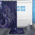thumbnail image 2 of Wobogo Mermaid and Jellyfish Bathroom Shower Curtain Set with Floor Mat and Hooks Ultra Waterproof Visible Slider Beads, 2 of 7