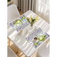 thumbnail image 5 of Blue Purple Floral Placemats Set of 6, Spring Country Hydrangea Flower Truck Placemats for Dining Table, Place Mats for Kitchen Tabletop, Waterproof Wipeable Dining Table Mats Set, 5 of 9