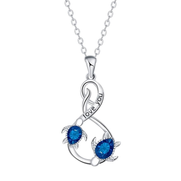 RYNSITO Mother's Day Gifts for Women, Sterling Silver Mother Turtle Necklace Infinity Jewelry for Mother Wife Girlfriend