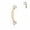 Rose Gold, variant on Eyebrow Ring with Prong Set Star CZ Ends Internally Threaded 16ga Sold Each