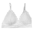 thumbnail image 5 of Alun Lace Deep V-Neck Bras for Women No Underwire Thin Padding Comfortable Breathable Bralettes 2026 Spring Summer Fashion Wavy-Edge Pure Color T Shirt Bra White XXL, 5 of 6