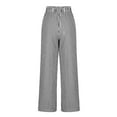 thumbnail image 6 of fatyb Womens Stripe Casual Pants with Pockets Elastic High Waist Lightweight Loose Trousers for Women, 6 of 7
