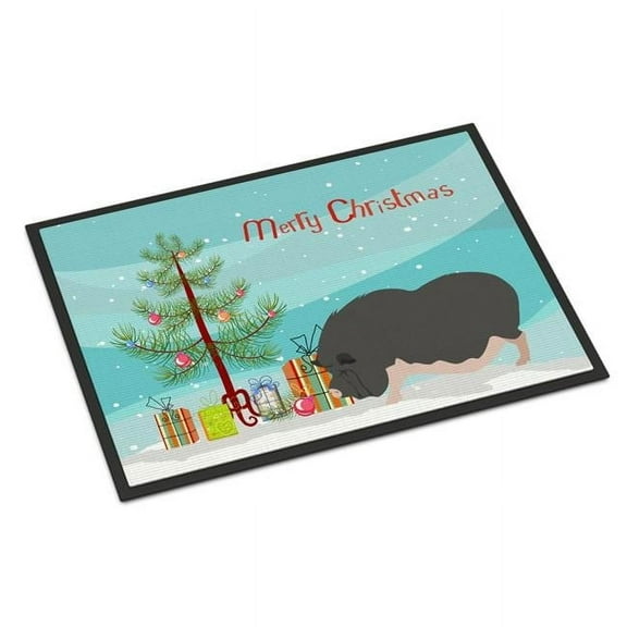 Caroline's Treasures BB9308MAT Vietnamese Pot-Bellied Pig Christmas Door Mat, Indoor Rug or Outdoor Welcome Mat 18x27