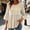 *Beige, variant on ClodeEU Women's Round Neck Lace Bell 3/4 Sleeve Tiered Peplum Blouse,Casual Loose Flowy Summer Tunic Top Beige,Women's Plus L