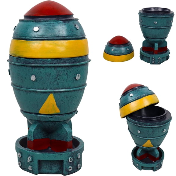 Mini Nuke Bomb Statue Resin Nuclear Storage Model Figurine Ornament for Home Office Room Shell Decor