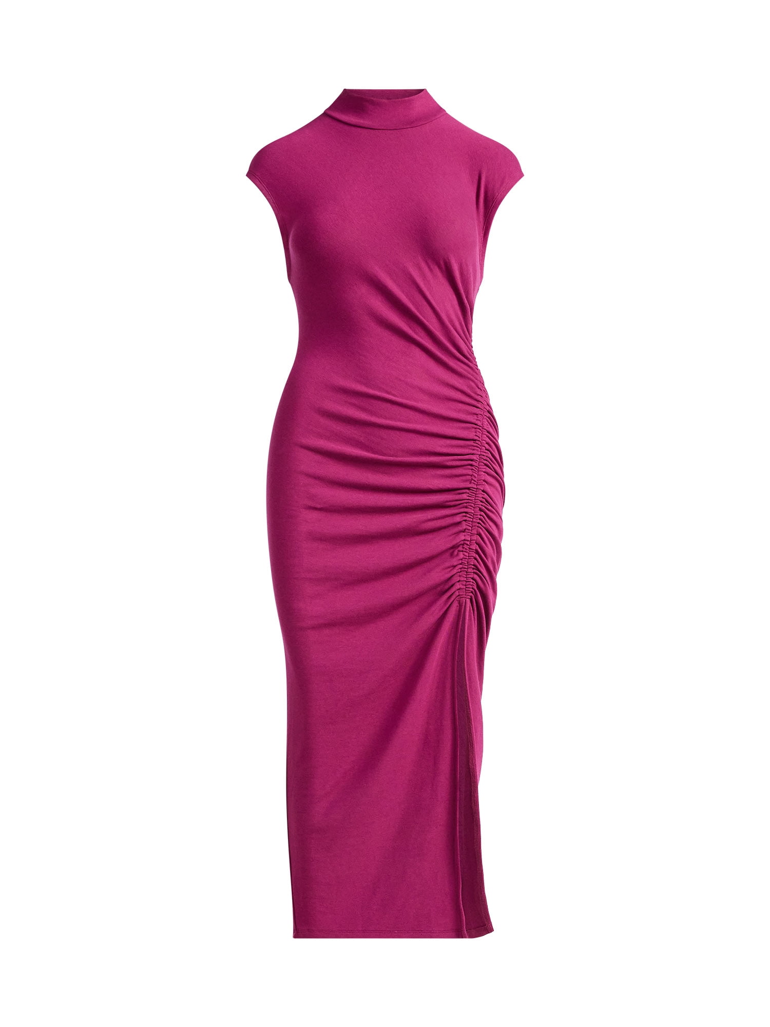 Scoop Women’s Jersey Knit Maxi Dress with Side Ruching, Sizes XS-XXL