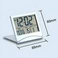thumbnail image 2 of GJX Heavy Sleepers Alarm Clock Vintage Room Decor Radio for Bedroom Digital Travel Alarm Clock Foldable Calendar Temperature & Timer Lcd with Snooze Mode Large Number Display Battery Operated, 2 of 7