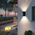 thumbnail image 3 of Outdoor Wall Lights Mains Powered, Waterproof Socket Up Down Lights Exterior Wall Sconce, Plastic Wall Lamp for Front Door Patio Terrace Hallway Porch (Luz calida), 3 of 9