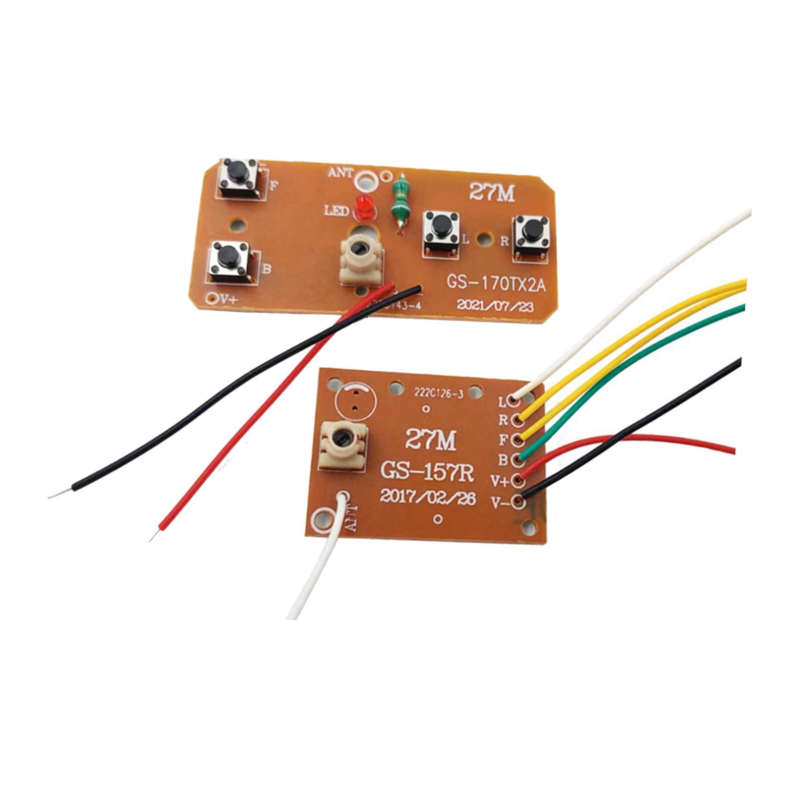 RC Remote with Receiver Board 27MHz for RC Car Model Accessories PCB Receives Circuit PCB 4CH Controller Module for DIY RC Airplane Toy Walmart