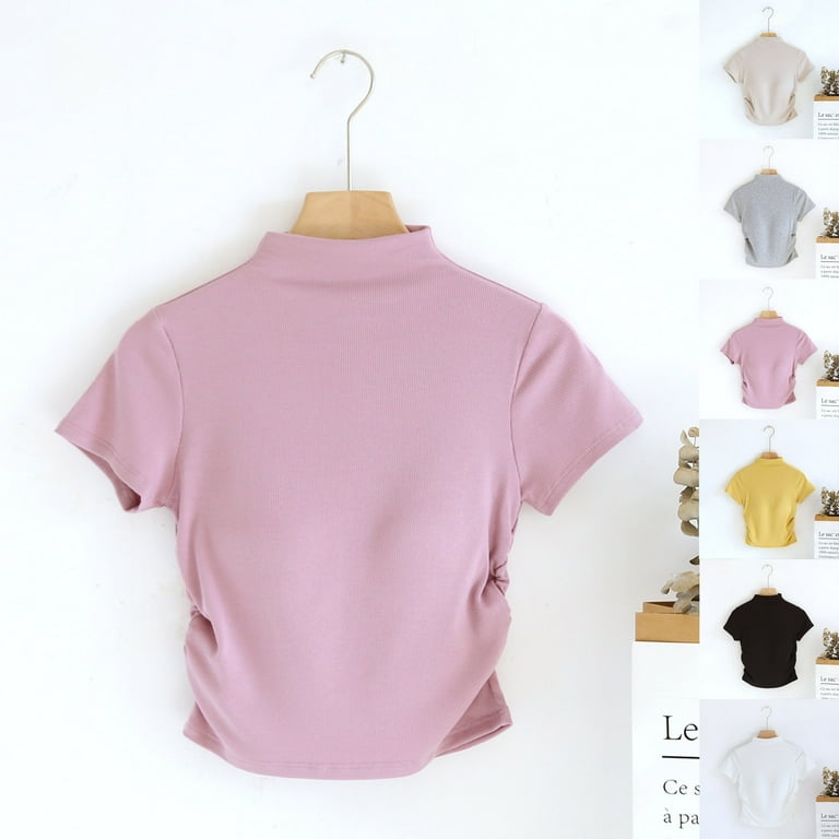 Casual Daily Ruched Half A Turtleneck Tops(5 Colors) Casual Daily Ruched Half A Turtleneck Tops(5 Colors)