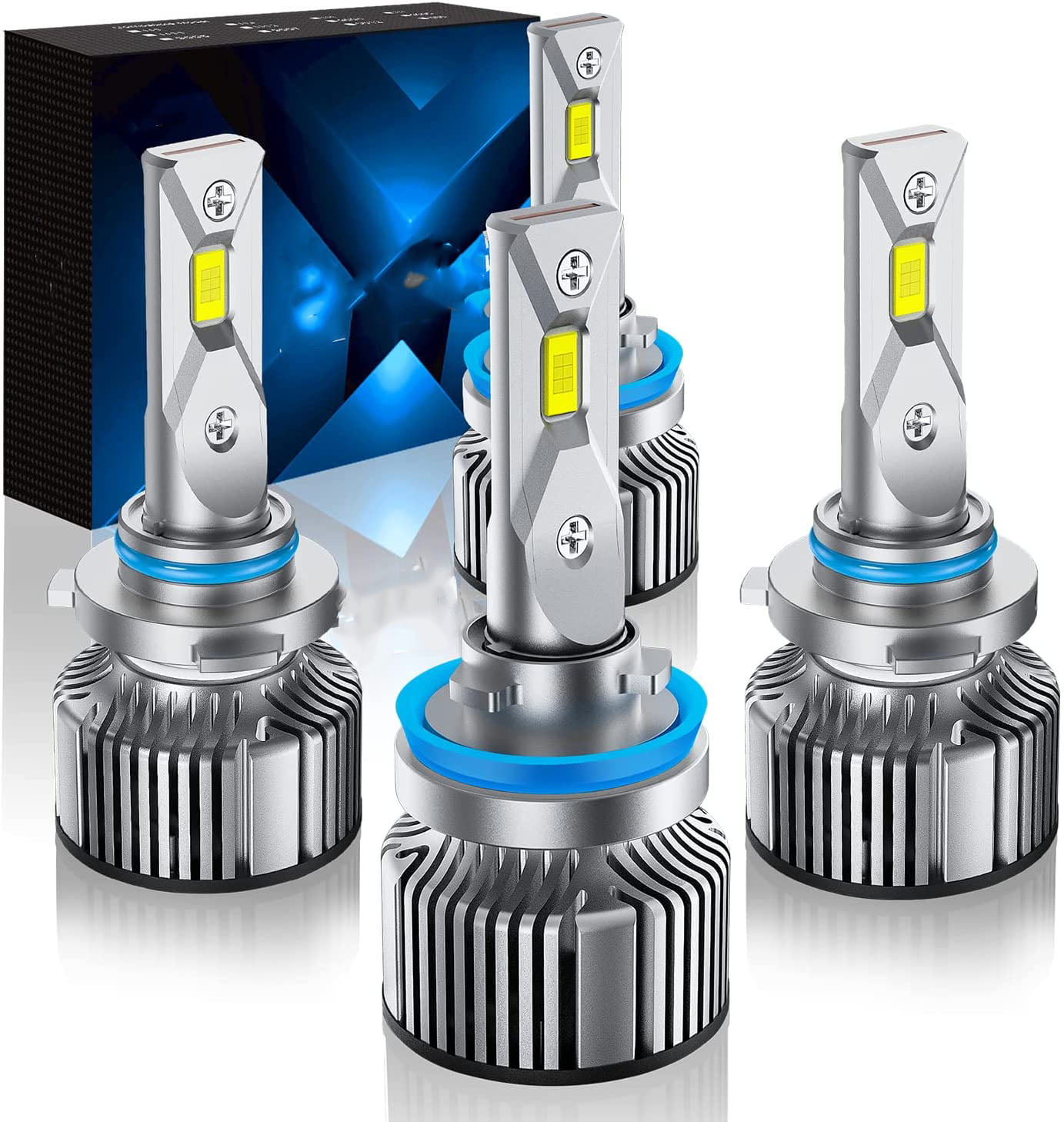 Halogen Replacement Pack of 2 Fahren Forenner H7 LED Headlight Bulbs 6500K 10 Min Installation 12000 Lumens 400% Brighter LED Headlight Conversion Kit 