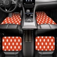 thumbnail image 6 of Sikiie Orange And White Polka Dot1 Car Foot Mat Set of 4 Pieces Basics Universal Fit Rubber Carpet Floor Mats For Car SUV Van & Truck, 26.8"L x 17.3"W (Front), 13"L x 17.3"W(Rear), 6 of 6