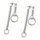 thumbnail image 5 of Pendientes de pernos prisioneros colgantes de hueco de cadena de acero inoxidable Hugo Pendiente de borla, 5 of 9