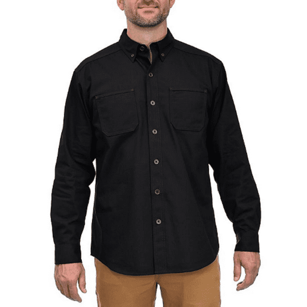 Ridgecut YMW-11151 GY Men's Long Sleeve Ultra Work Shirt, Black, Large ...