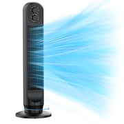 Tower Fan, 31" Oscillating Standing Fan for Home, Patbrela Floor Fan with 360° Dual Knob Control, 3 Speed, Timer Bladeless Fan for Bedroom Office
