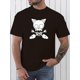 thumbnail image 1 of Camiseta deportiva informal para hombre con estampado de gato único. Cuello redondo, manga corta, 100 % algodón transpirable. Ideal para verano, actividades al aire libre y deportes. Ideal para uso ca, 1 of 6