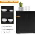 thumbnail image 4 of Pemberly Row Kitchen Storage Cabinet Sideboard Buffet Cupboard Wood Sliding Door, 4 of 8