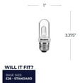 thumbnail image 5 of Bulbrite  Pack of (5) Dimmable Clear T8 Medium (E26) Halogen Mini Clear 100 Watt, 5 of 5