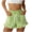 Green, variant on High Waisted Yoga Leggings Casual Girls Plaid Shorts Elastic Waist Wide Leg Ruffle Cute Loose Casual Summer Beach Travel Shorts Green 3-4Y