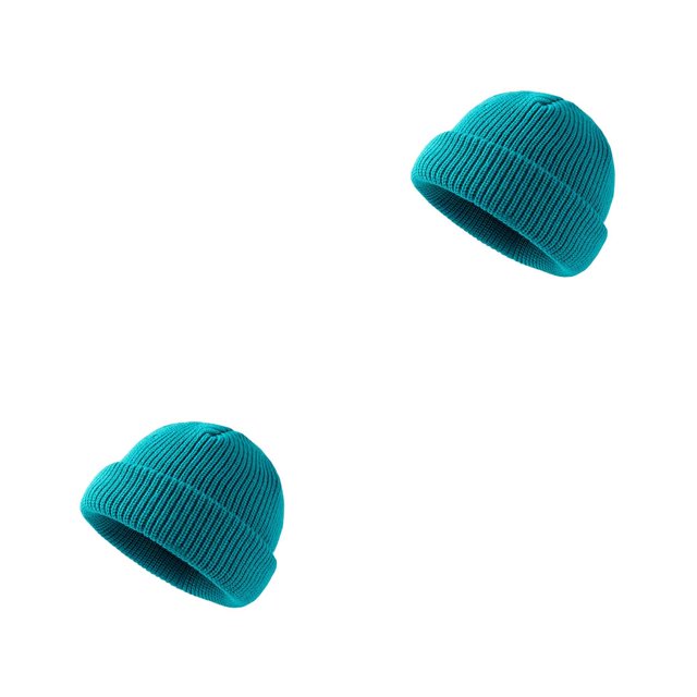 Gorro de punto elástico grueso Minnieouse invierno deportes al aire libre cian 2piezas