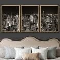 thumbnail image 3 of wall26 Framed Canvas Print Wall Art Set Aerial View of New York City Skyline Panorama Architecture &amp; Maps Cityscape Photography Realism Rustic for Living Room, Bedroom, Office - 16"x24", 3 of 5